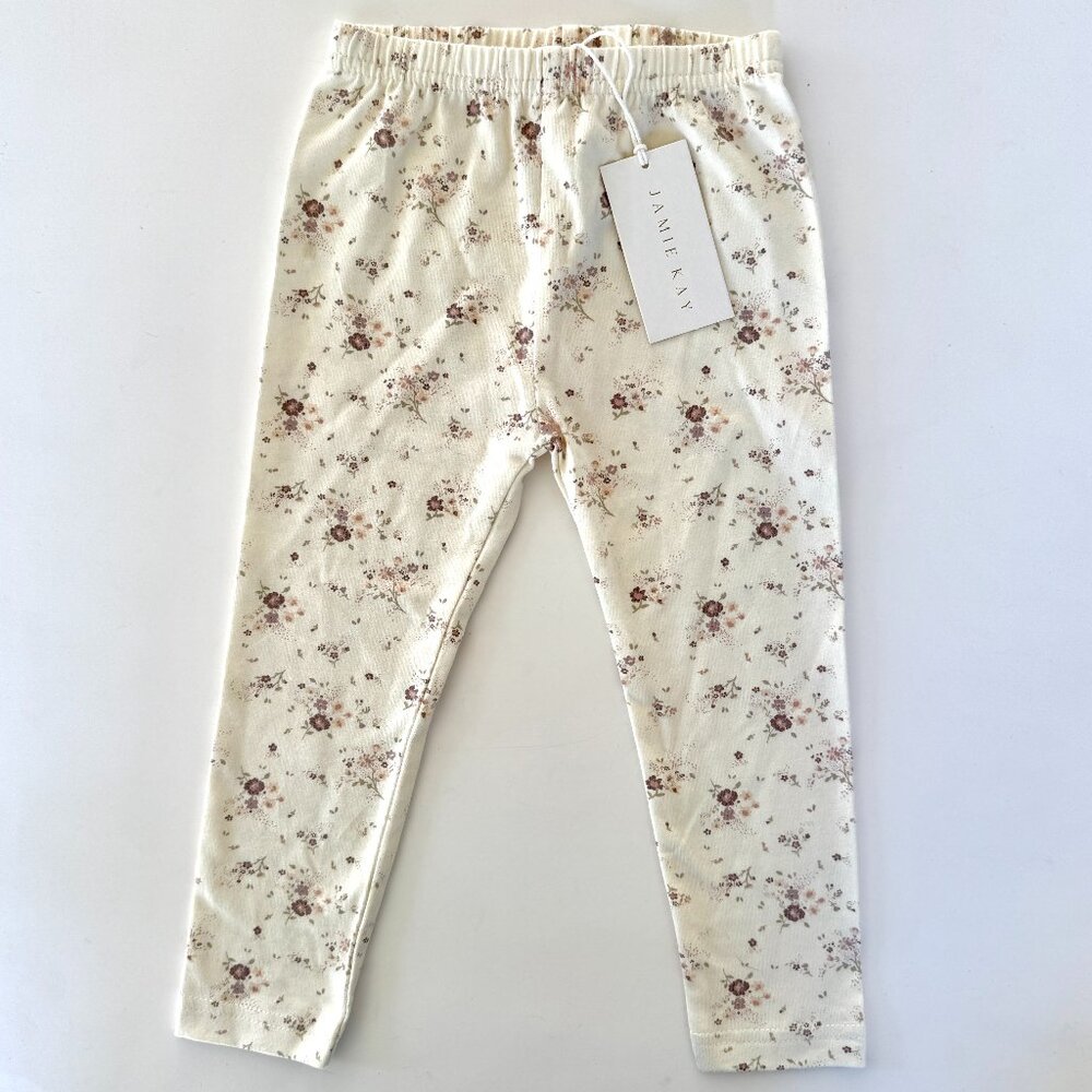Jamie Kay Floral Leggings | Soft Cream Floral | 2Y | NWT (new with tags)